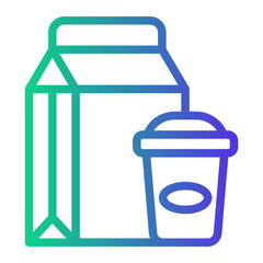 takeaway Line Gradient Icon