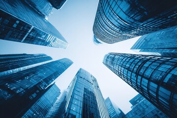 Modern Skyscrapers City View