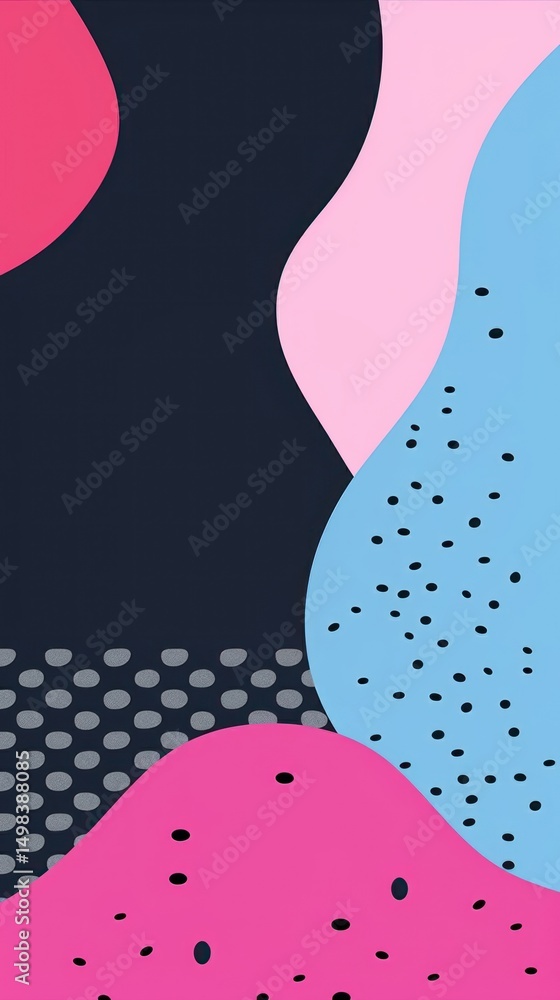 Poster memphis wave border backgrounds abstract pattern.