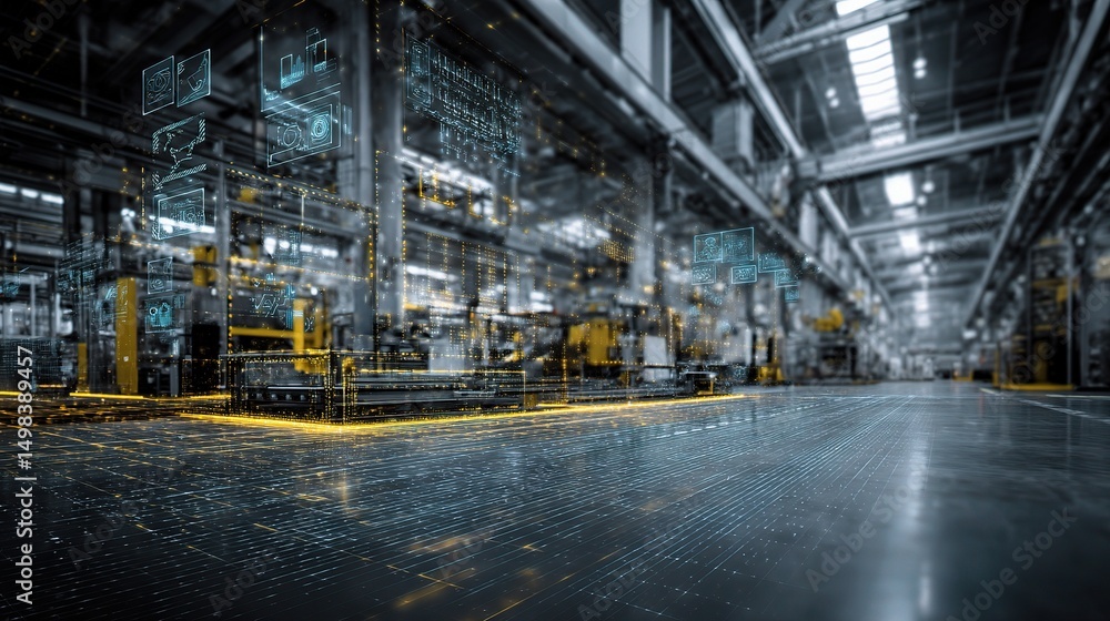 Poster advanced factory digital twin and automation interface concept