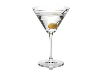 Classic Martini Recipe Perfect Gin or Vodka Martini isolated on transparent background
