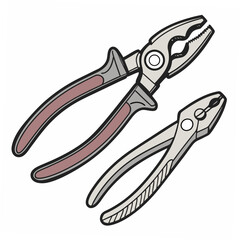 Professional pliers illustration transparent background design element