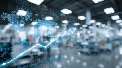 Obraz premium Virtual Hospital Interface with Double Exposure Graphic Elements