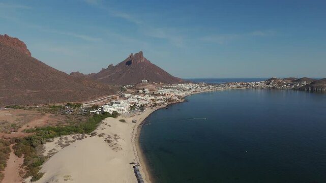 Majestic panorama of los algodones beach in san carlos sonora