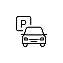 car parking icon vector. 