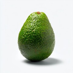 Single avocado isolated on transparent background, close up shot