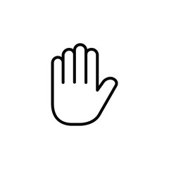 Hand stop icon vector. in line style design on white background. vector illustration