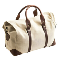 Classic Canvas Bag with Enduring Style and Subtle N Isolated on Transparent Background