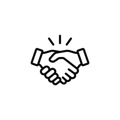 Trust icon vector. Handshake icon. Partnership and agreement symbol. 