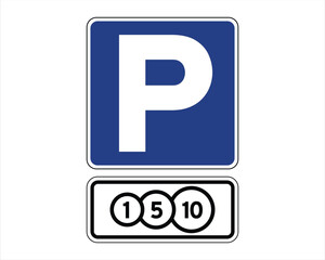 Paid Parking Services – Fee-Based Parking Zone – High Quality Stock Vectorial Image