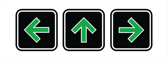 Traffic Light Direction Indicator – Safe Navigation, Road Signals, Green Arrow Guidance – High Quality Stock Vectorial Image