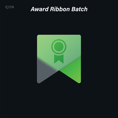 award ribbon batch glassmorphism