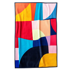 Bold Beach Towel Featuring Oversized Digital Color Isolated on Transparent Background