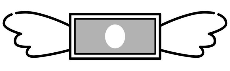 羽根が生えた紙幣