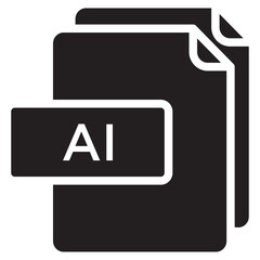 Ai file glyph icon