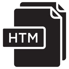 HTM file glyph icon
