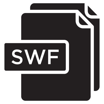 Swf file glyph icon