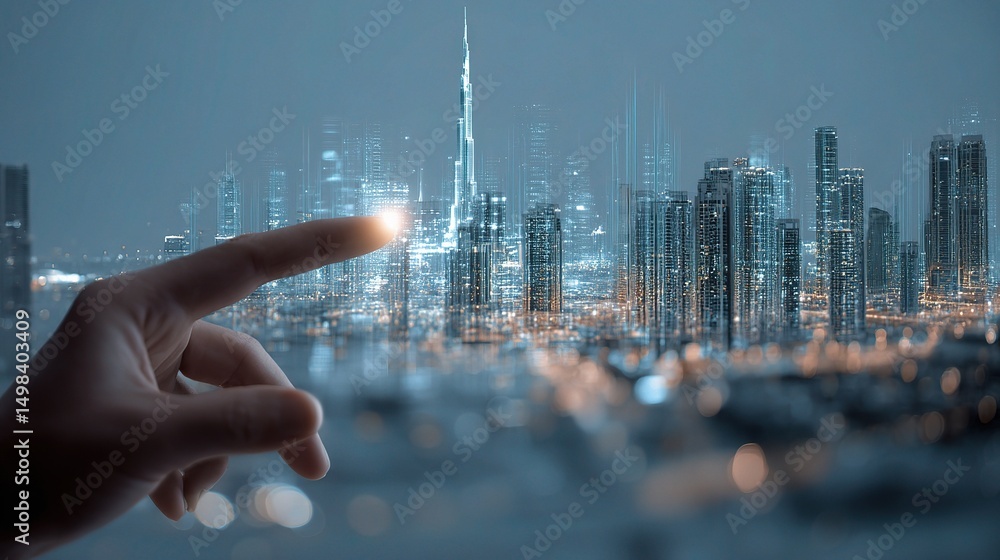 Aufkleber virtual touch screen interaction with financial data visualization
