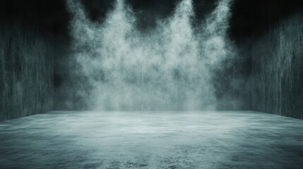 Mysterious Smoky Room: An Eerie, Dark and Atmospheric Scene