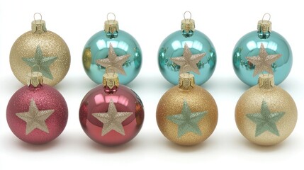 Festive Christmas Ornaments with Star Decorations