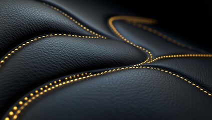 Luxury Black Leather Texture.