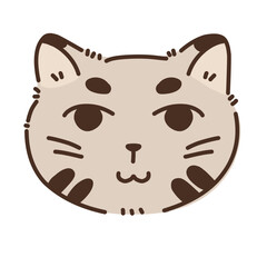 Striped cat face illustration