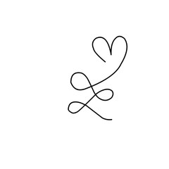 Heart handrawing sign