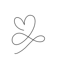 vector illustration of a sign heart symbol