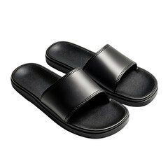 Sleek Slipon Sandals with an Ultraminimalist Design Isolated on Transparent Background