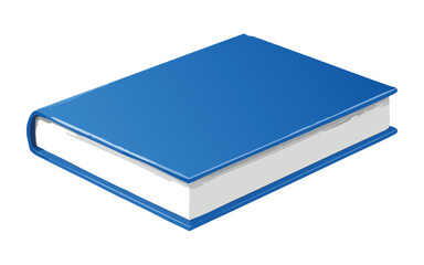 light blue hardcover book for classroom use vector illustration