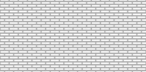 Fototapeta premium Masonry empty stucco masonry pavement floor and wall limestone brickwork concrete texture. Urban white, black line cement rough row wallpaper abstract background. 