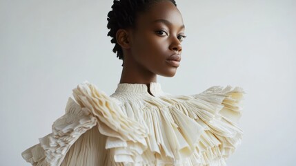 Woman in Fashionable Top