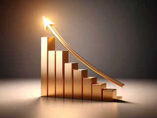 Minimalist infographic-style line graph on a muted background, with one highlighted peak to represent a breakthrough in business performance.