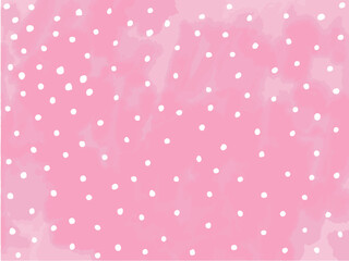 手書き背景　水彩　ドット　ピンク