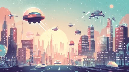 Futuristic city skyline (2)