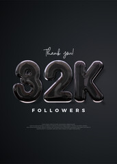 Thank you followers 32k, elegant design with strong black color.