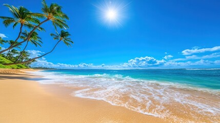 Tropical Beach Paradise: Sun-Kissed Sands and Azure Waters