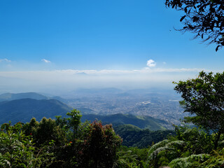 Skyline Vista: Captivating panoramic view from a high vantage point showcasing the vibrant...