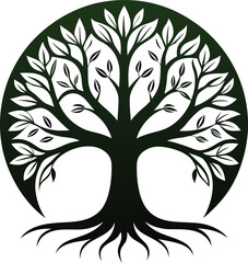 Obraz premium Tree Silhouettes Collection, Vector Set of Forest and Seasonal Trees, Nature, Pine, and Bare Tree Designs, tree silhouettes, vector