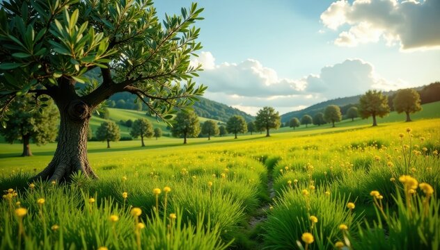 Olivens?ure auf Bl?ttern und Zweigen eines Olivenbaums , pflanzenwelt, natur, oliven?l