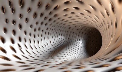 Abstract swirling metallic tunnel, background dark, design concept, website header