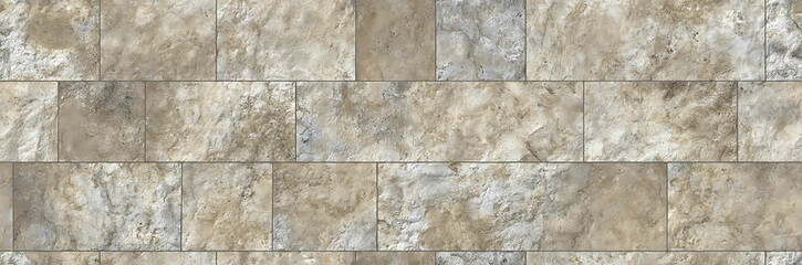 Textured wall of honey-toned, natural stone blocks - Seamless , pattern , background , tile