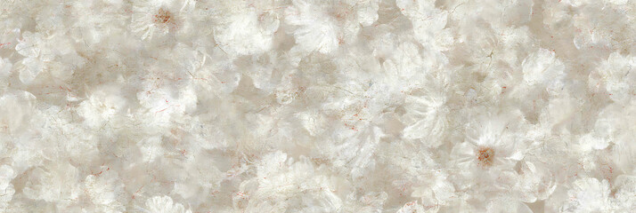 Timeless Blossoms Tiling Design. Classic Wall Motif (Repeated) - Seamless , pattern , background , tile