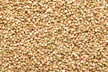 Fototapeta premium Organic buckwheat seed texture background, Food ingredient