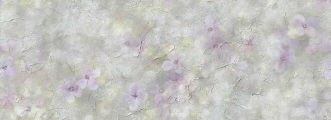 Purple blossoms against a smooth cement backdrop. - Seamless , pattern , background , tile