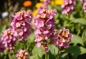 Close-up of vibrant lungwort blossoms in a spring garden, blue flowers, plant detail