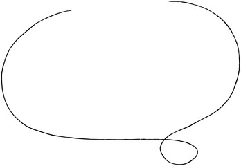 シンプルな手描きの吹き出しのイラスト