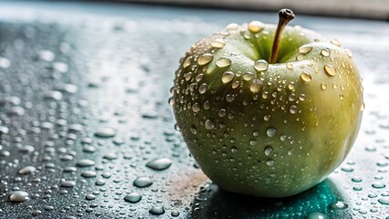 apple in water