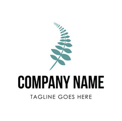 Vector illustration logo green leaf company isolated on white background