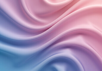 Obraz premium Waving Abstract Fabric in Gradient Blue and Pink